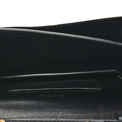 Balenciaga Patent Calfskin Lizard Embossed Sharp Crossbody Clutch White 5 of 9