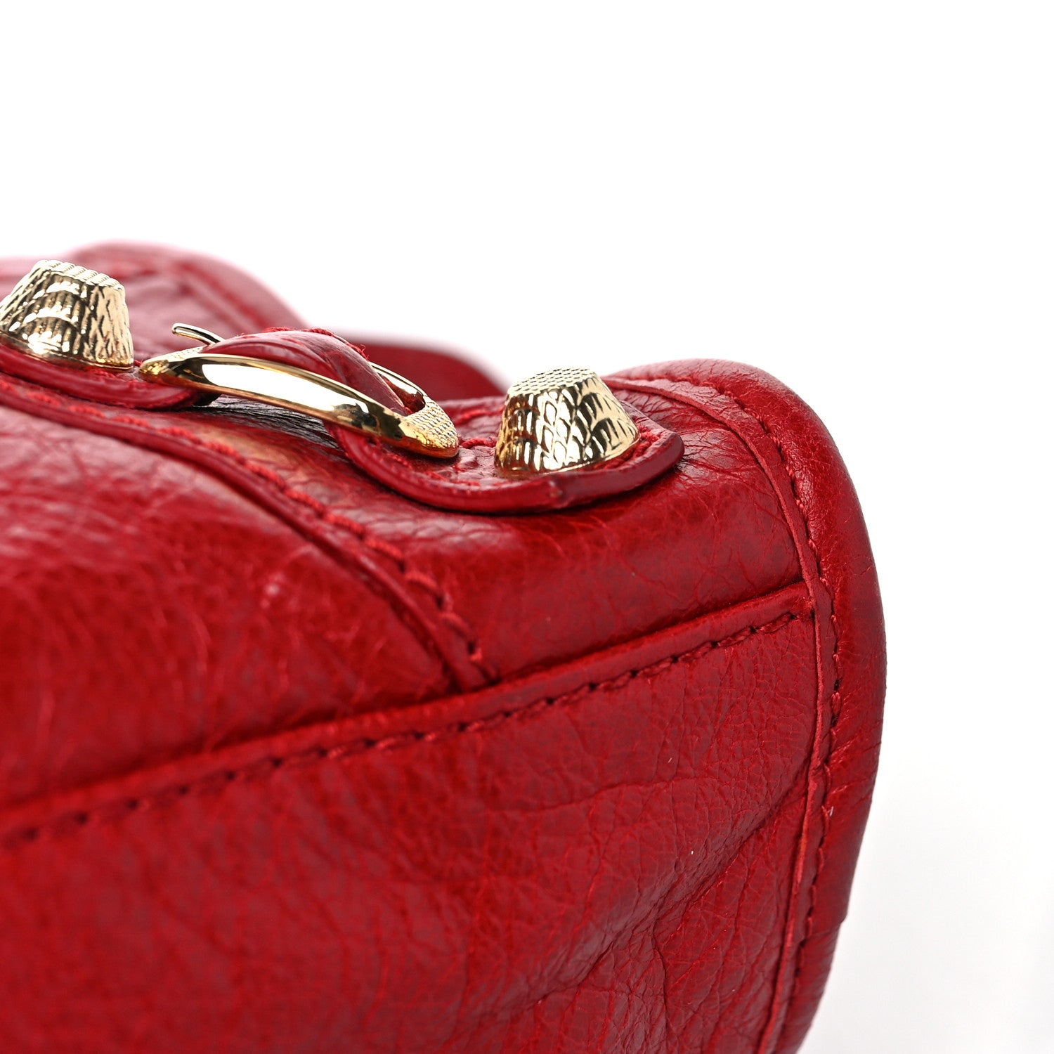 Balenciaga Agneau Giant 12 Gold Hardware Mini City Rouge Lipstick 12 of 12
