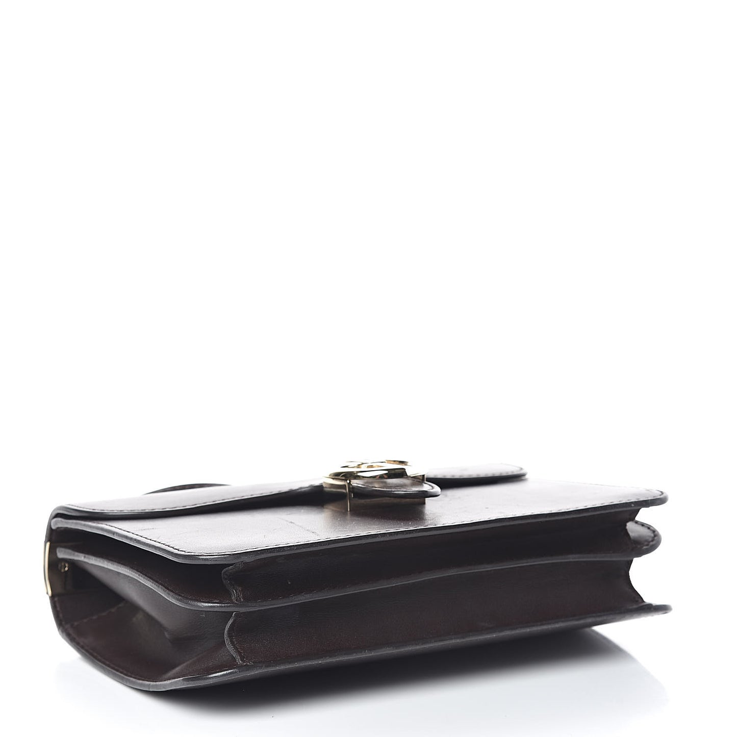 Calfskin Medium 1973 Shoulder Flap Bag Dark Brown