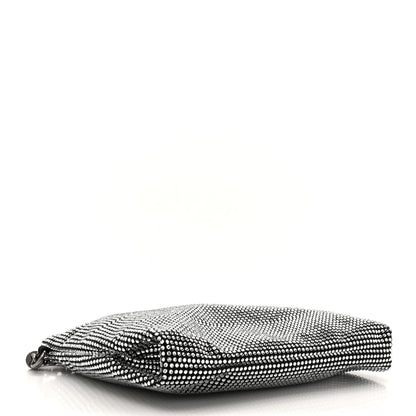 Jimmy Choo Suede Crystal Chain Top Handle Bag Silver Black 4 of 9