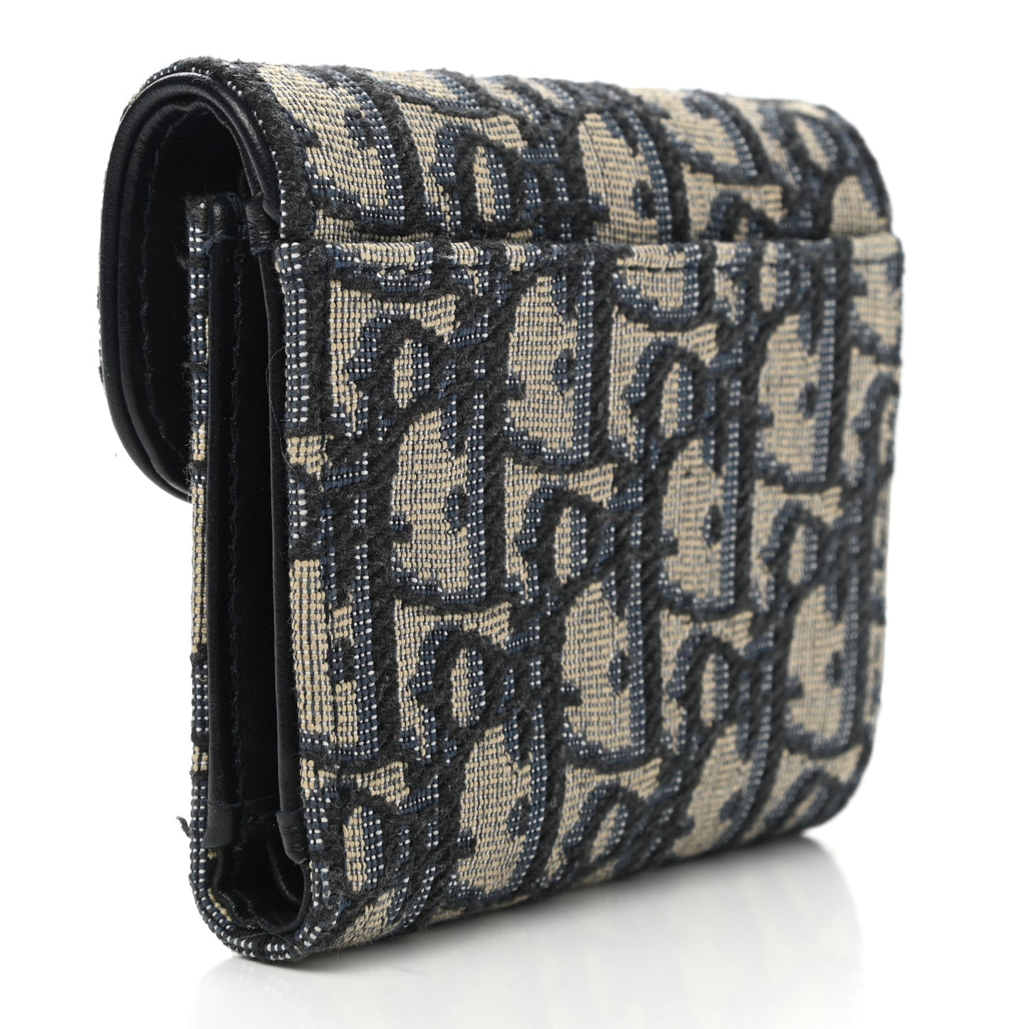 Oblique Saddle Lotus Wallet Blue