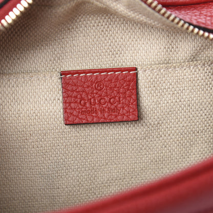 Gucci Pebbled Calfskin Small Soho Disco Bag Tabasco Red 5 of 9