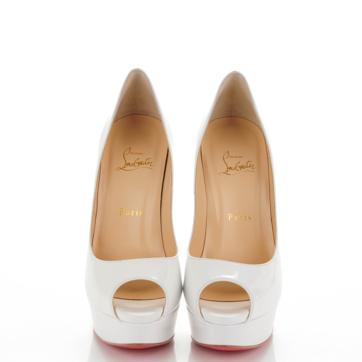 Christian Louboutin Jazz Calf Lady Peep 150 Pumps 39 White 2 of 7