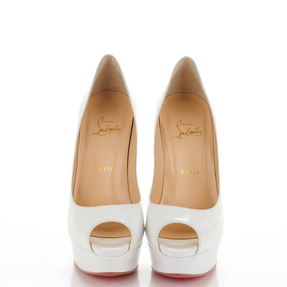 Christian Louboutin Jazz Calf Lady Peep 150 Pumps 39 White 2 of 7
