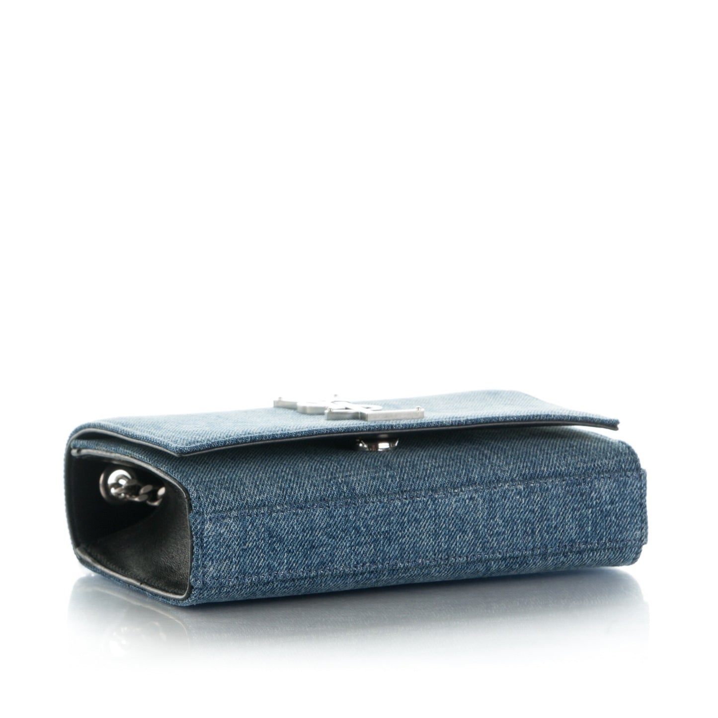 Denim Small Classic Monogram Satchel Blue