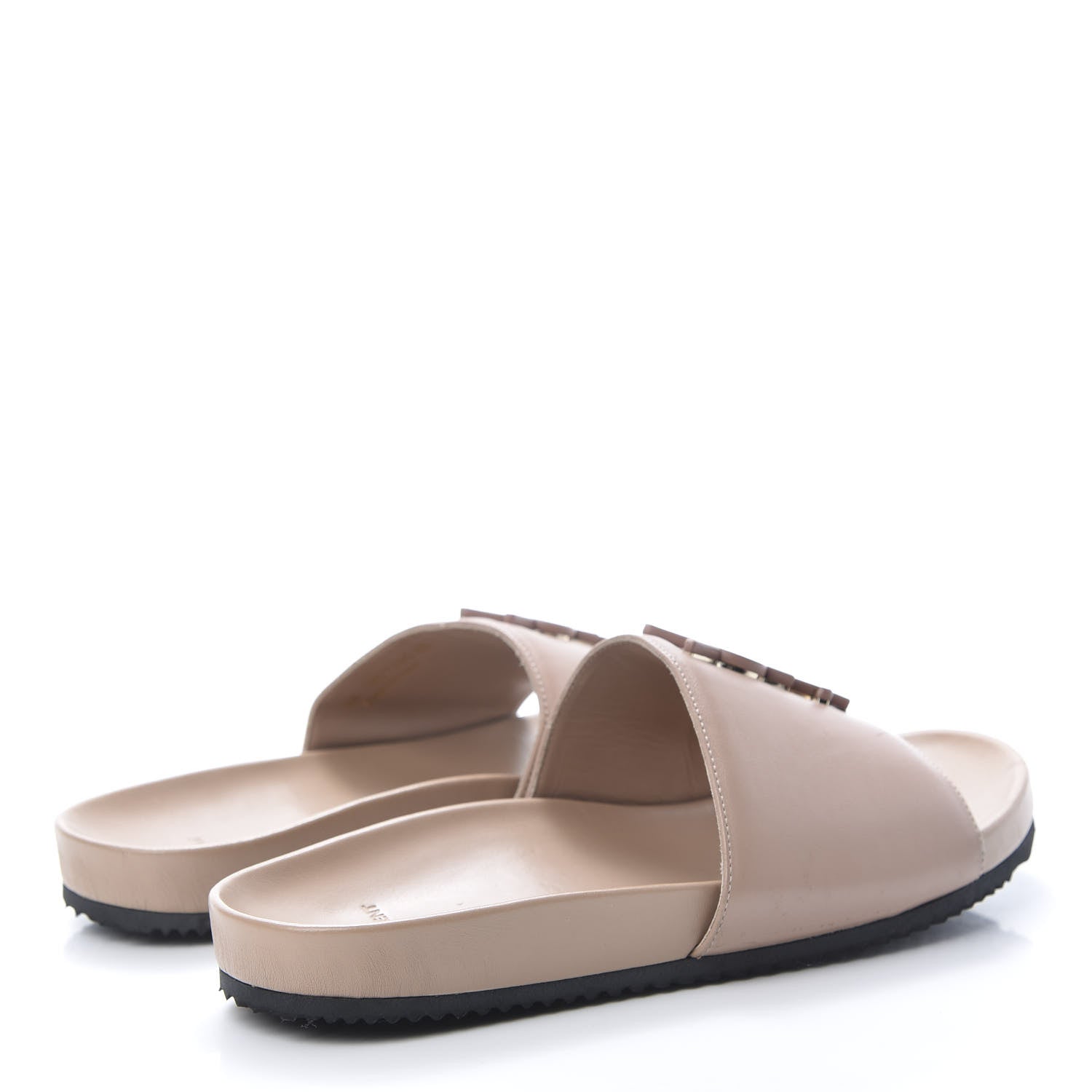 Saint Laurent Lambskin Joan Slide Sandals 40 Nude 4 of 9