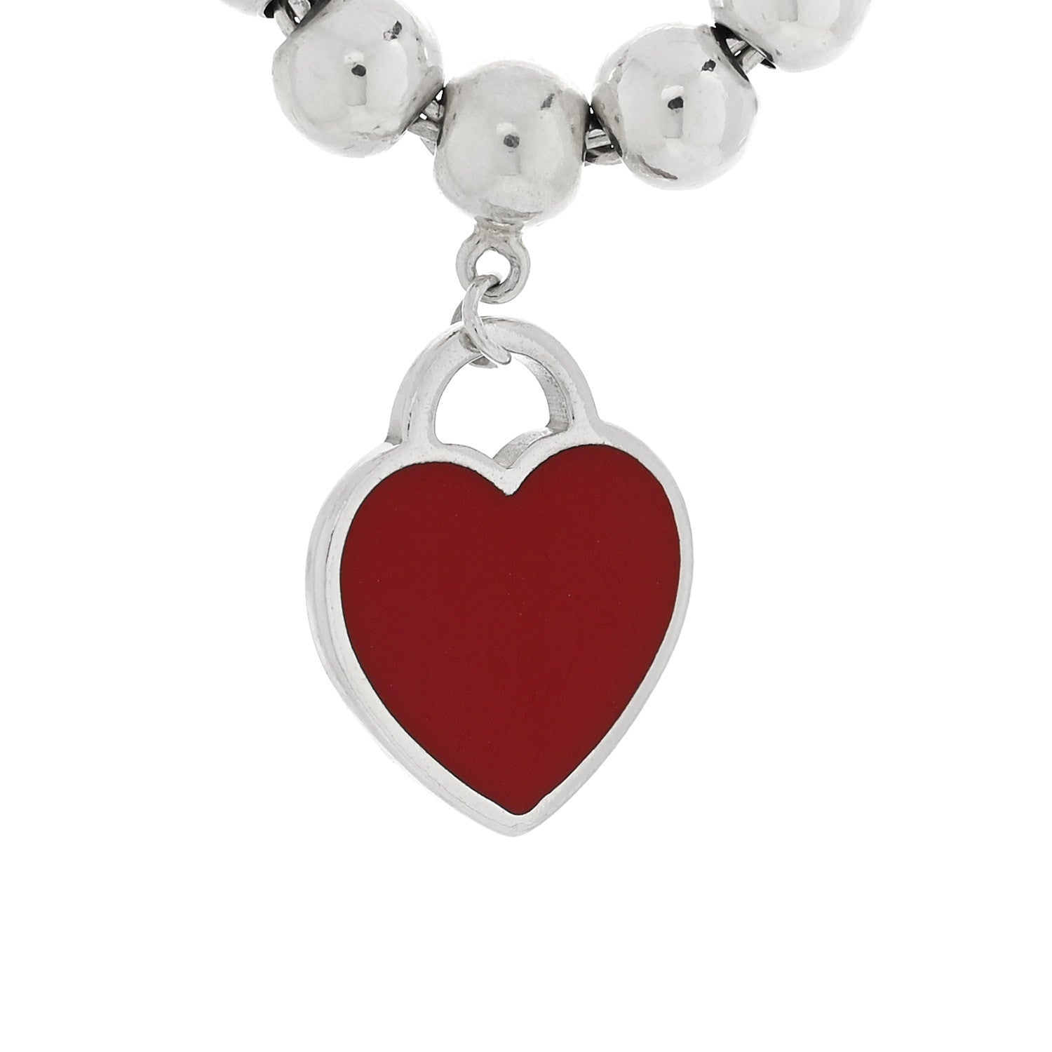 ティファニー ／ SV925 リターントゥハート トップ 赤系 チャーム Tiffany Sterling Silver Enamel 4mm Return to Tiffany Heart Tag