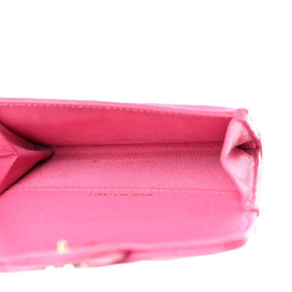 Chanel Caviar Quilted Flap Card Holder Wallet Pink 5 of 17