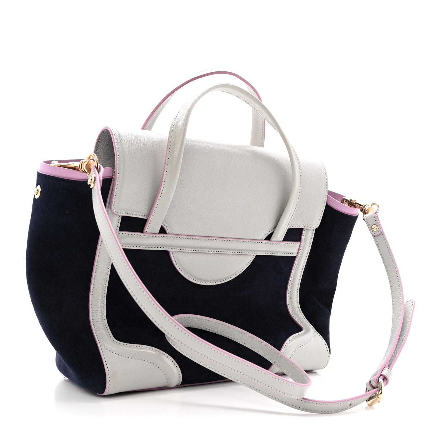 Versace Suede Nappa Goatskin Signature Bag Multicolor 3 of 14