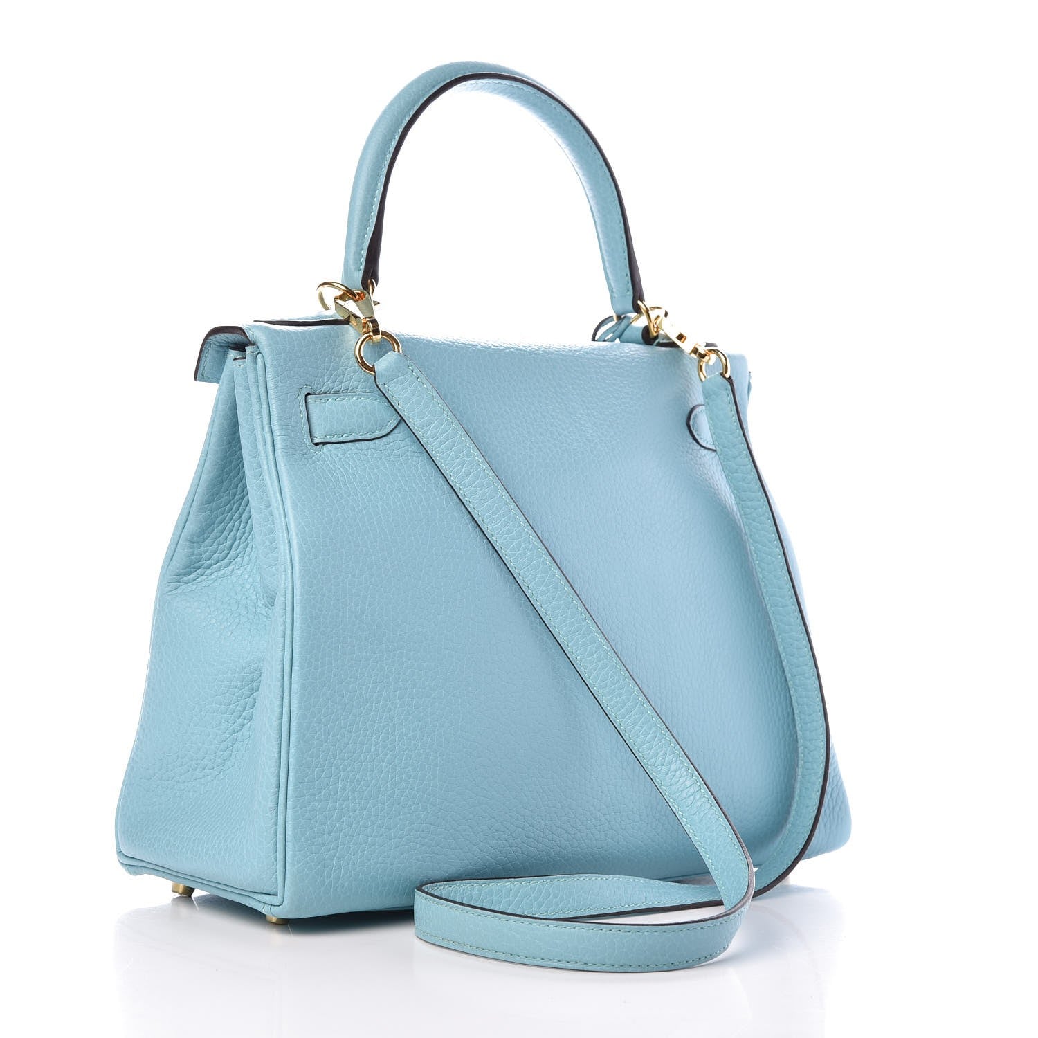 Hermes Taurillon Clemence Kelly Retourne 28 Bleu Atoll 4 of 9