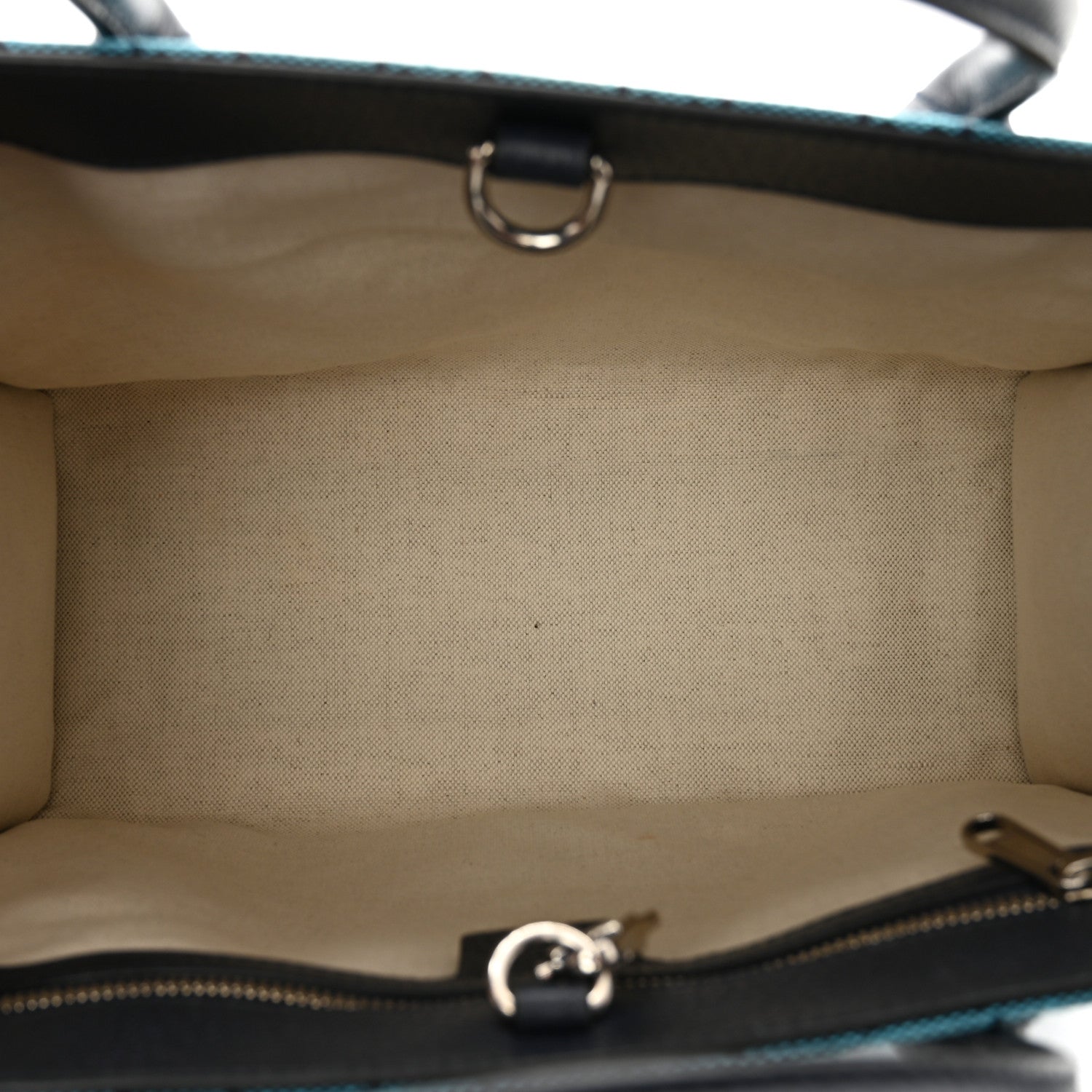 Gucci Monogram Multicolor Textured Dollar Calfskin Small Retro Interlocking G Tote Bag Light Blue 6 of 9