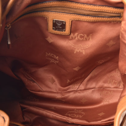 MCM Calfskin Ottomar Drawstring Shoulder Bag Sandstone 5 of 8