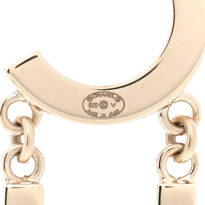 Chanel Metal Cha-Nel Logo Drop Earrings Gold 4 of 5