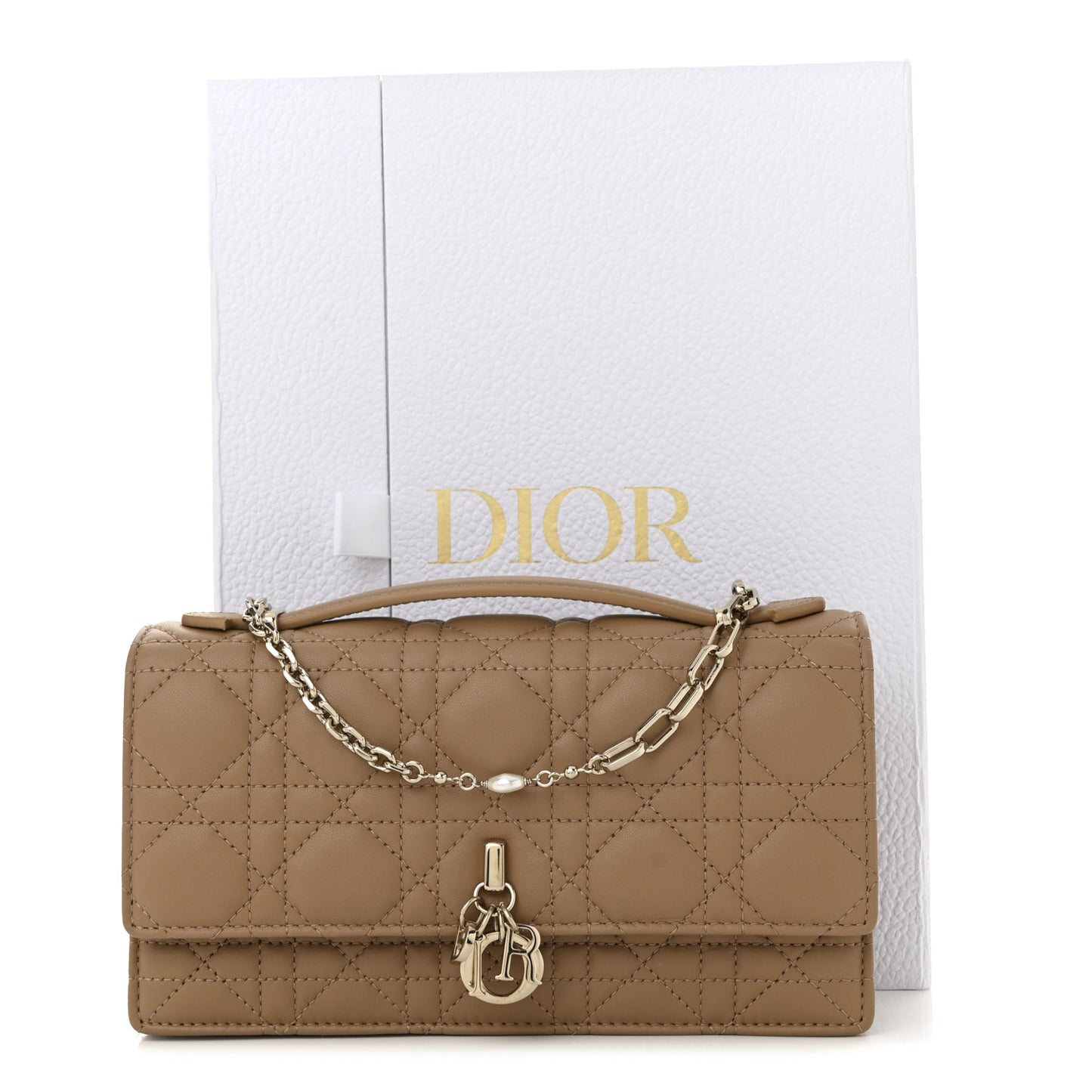 Lambskin Cannage Mini My Dior Bag Beige