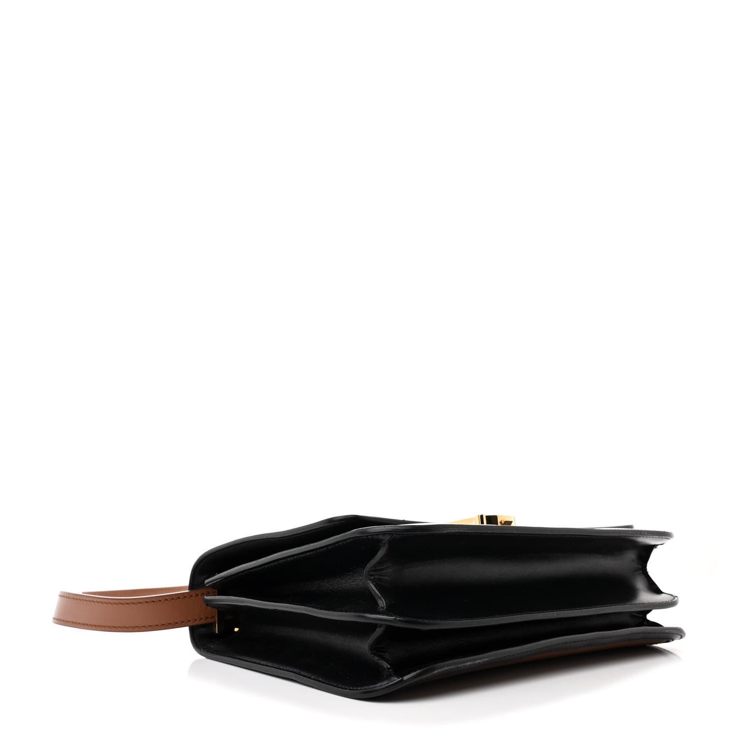 Calfskin Medium TB Bag Warm Tan Black