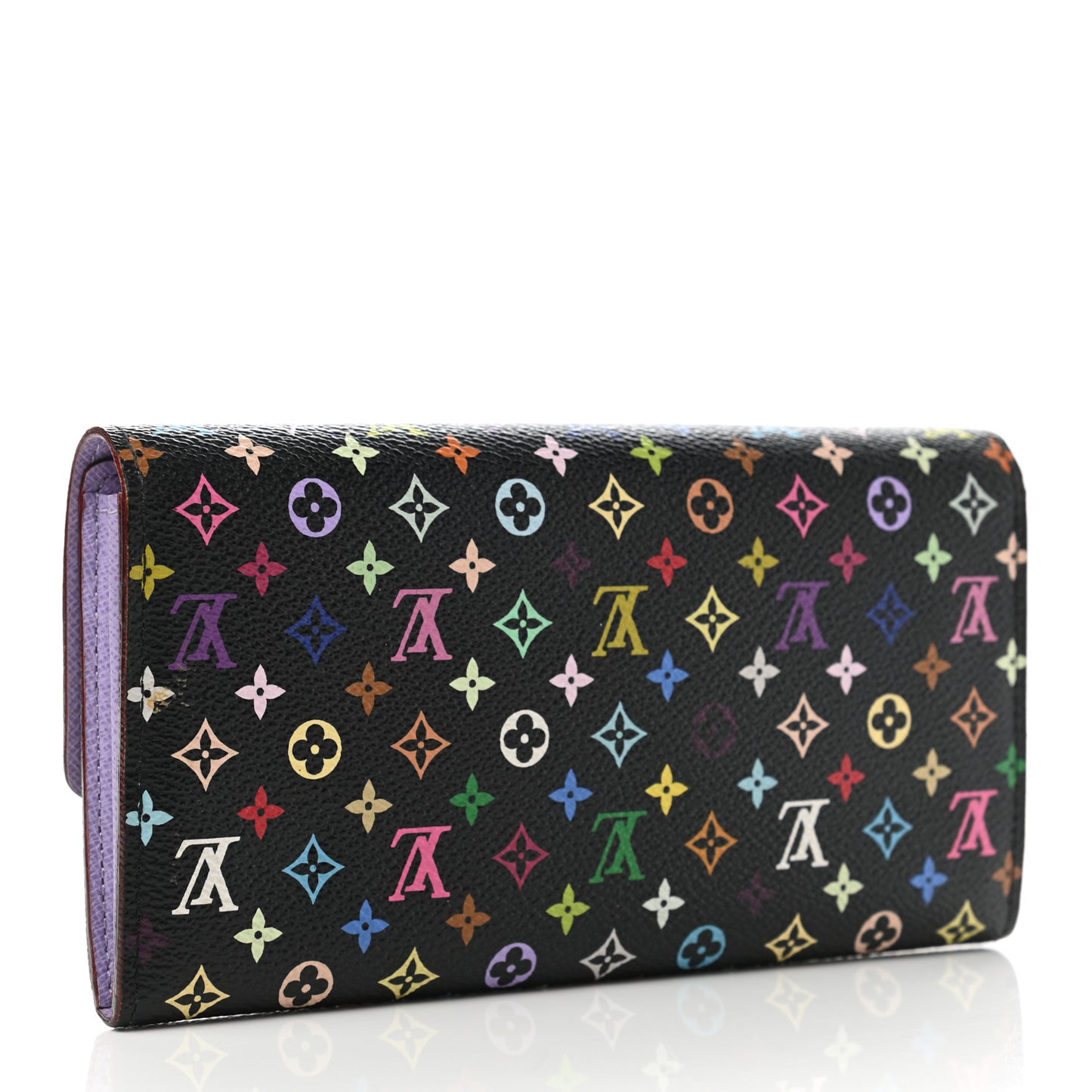 Monogram Multicolor Sarah Wallet Black Violet