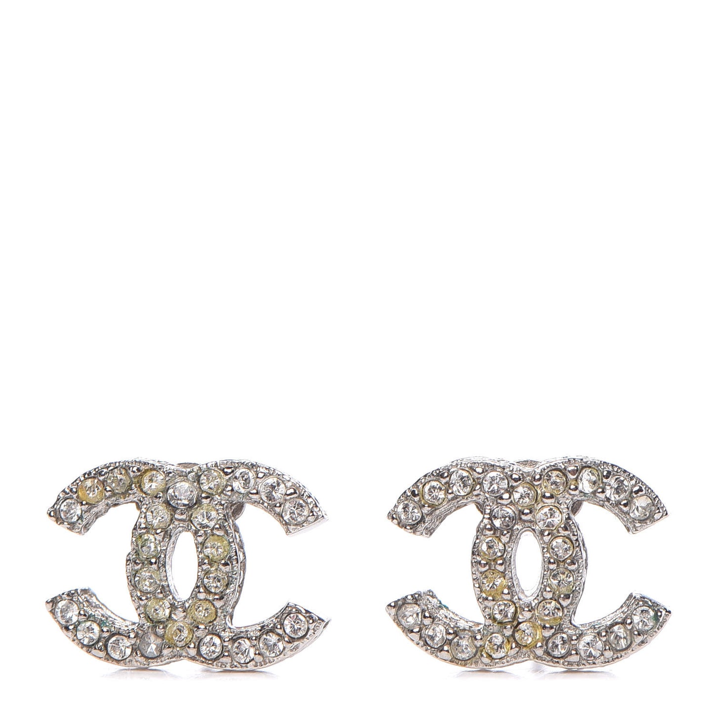 Crystal Timeless CC Earrings Silver