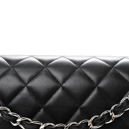 Chanel Lambskin Quilted Jumbo Double Flap Black 8 of 10