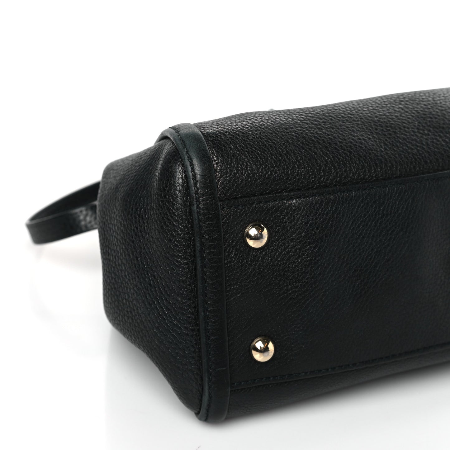 Pebbled Calfskin Small Soho Shoulder Bag Black