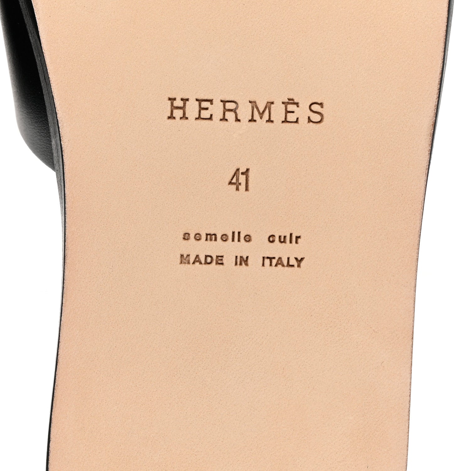 Hermes Calfskin Mens Izmir Sandals 41 Black 6 of 9