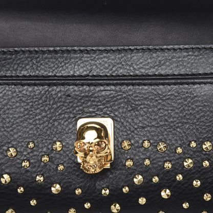 Alexander McQueen Calfskin Studded Skull Wallet on Chain Black 10 of 11