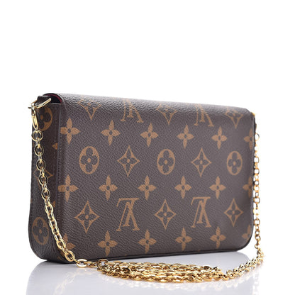 Louis Vuitton Monogram Pochette Felicie Chain Wallet Fuchsia 3 of 9