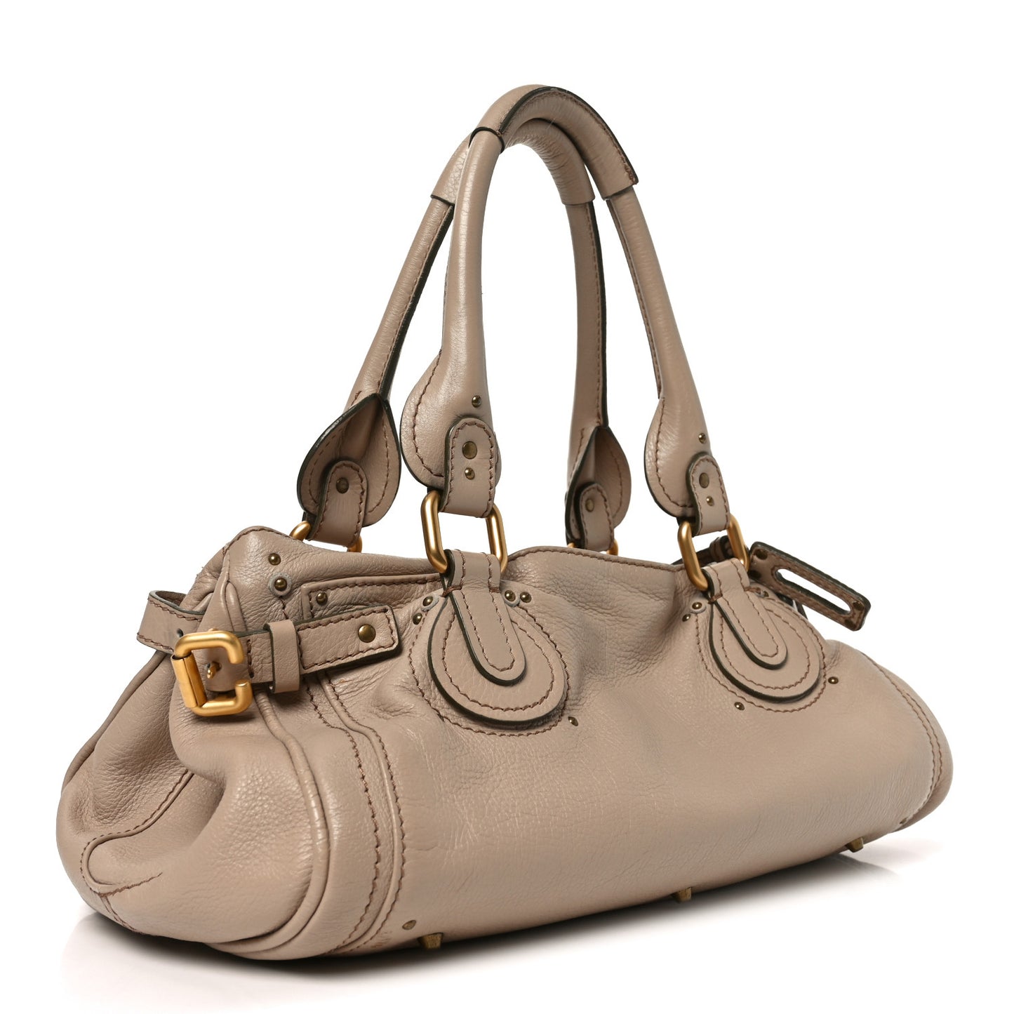 Calfskin Medium Paddington Satchel Beige