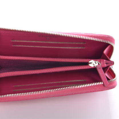 Chanel Caviar Quilted Small Zip Around Wallet Pink 5 of 12