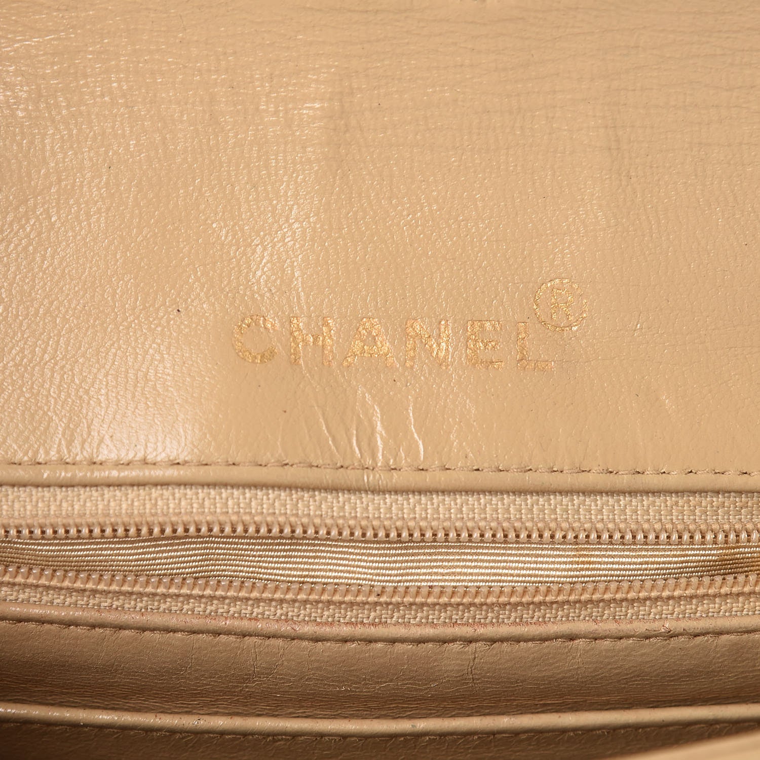 Chanel Lambskin Quilted Mini Square Flap Beige 6 of 11
