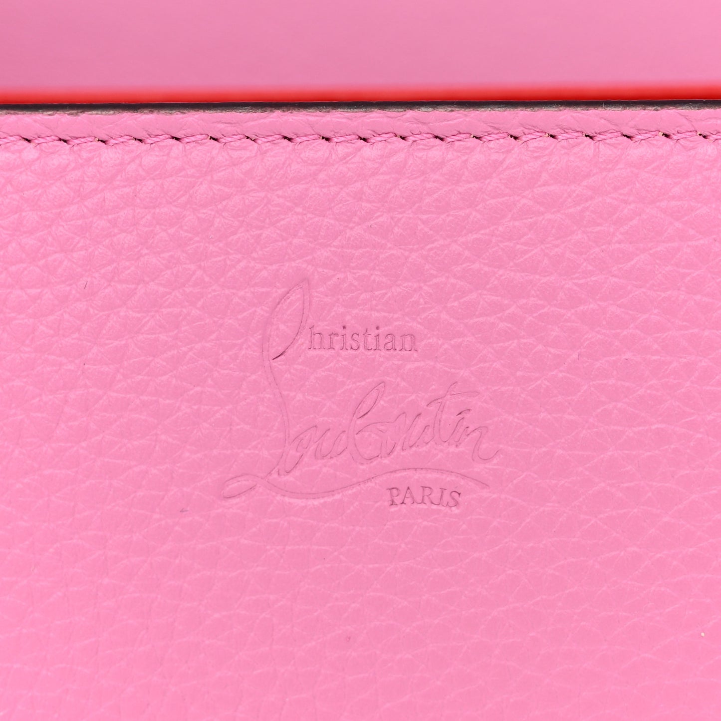 Grained Calfskin Spikes Paloma Clutch Pink