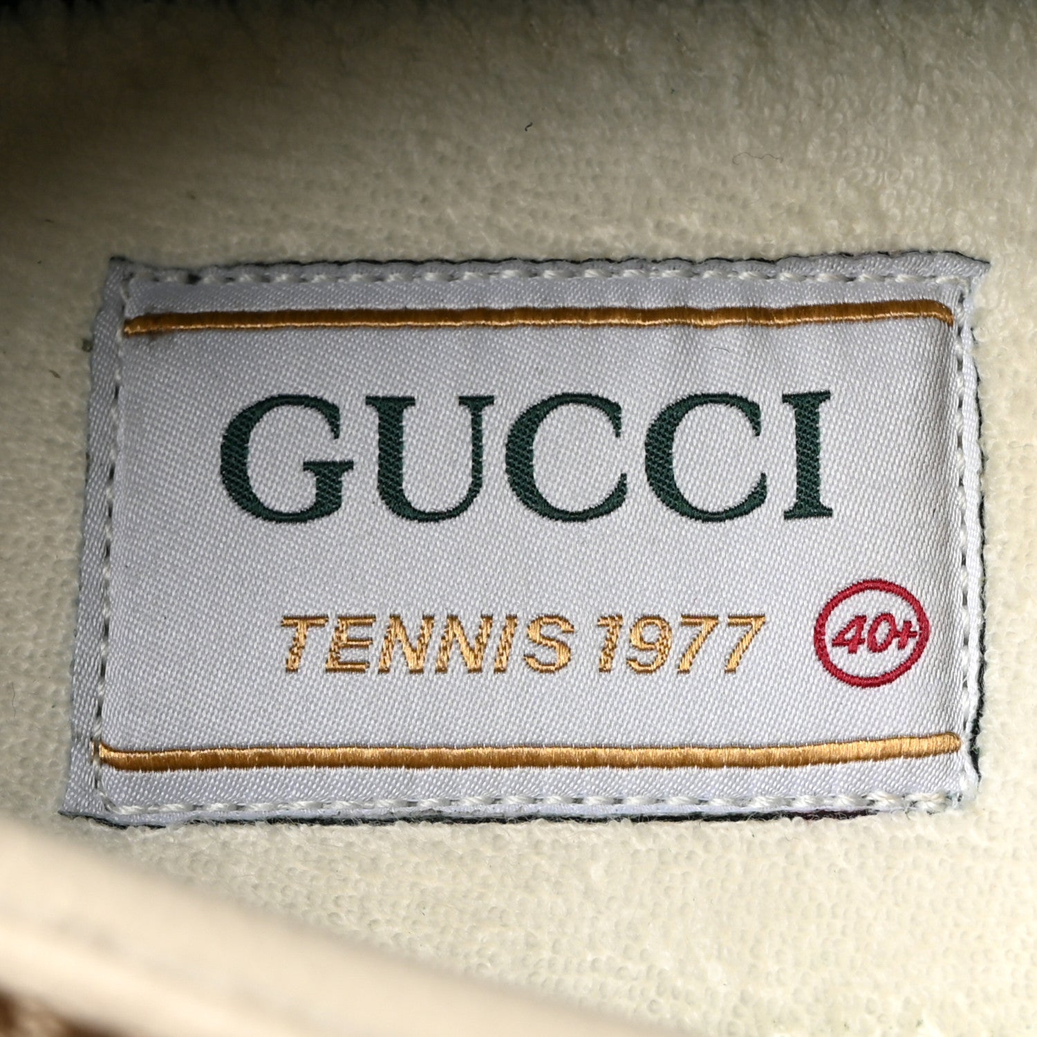 Gucci GG Monogram Womens 1977 Tennis Slip On 30mm Sneakers 40 Beige Ebony Mystic White 7 of 8