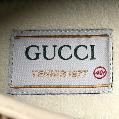 Gucci GG Monogram Womens 1977 Tennis Slip On 30mm Sneakers 40 Beige Ebony Mystic White 7 of 8