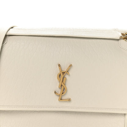 Saint Laurent Grained Lambskin Monogram Large Niki Chain Satchel Crema Soft 8 of 10