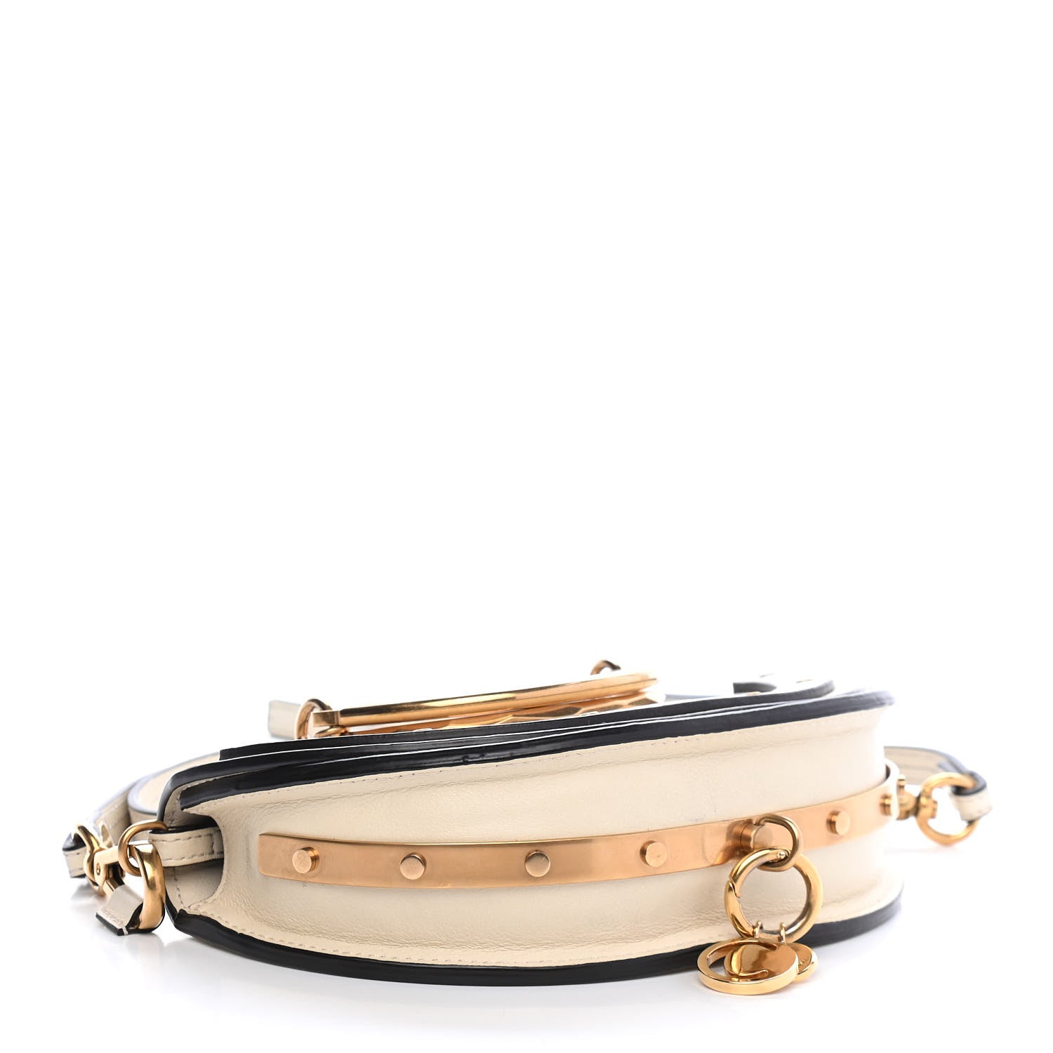 Chloe Calfskin Small Nile Bracelet Minaudiere Bag Off White 4 of 9
