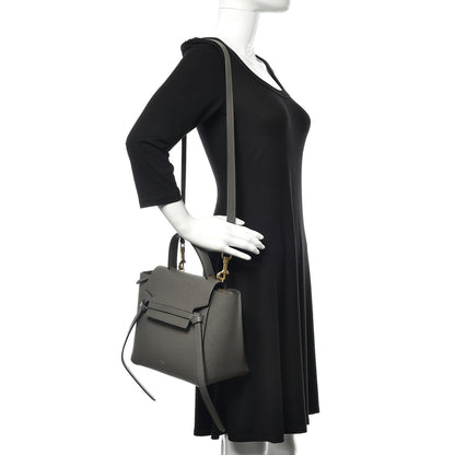 Celine Grained Calfskin Micro Belt Bag Grey 2 of 10