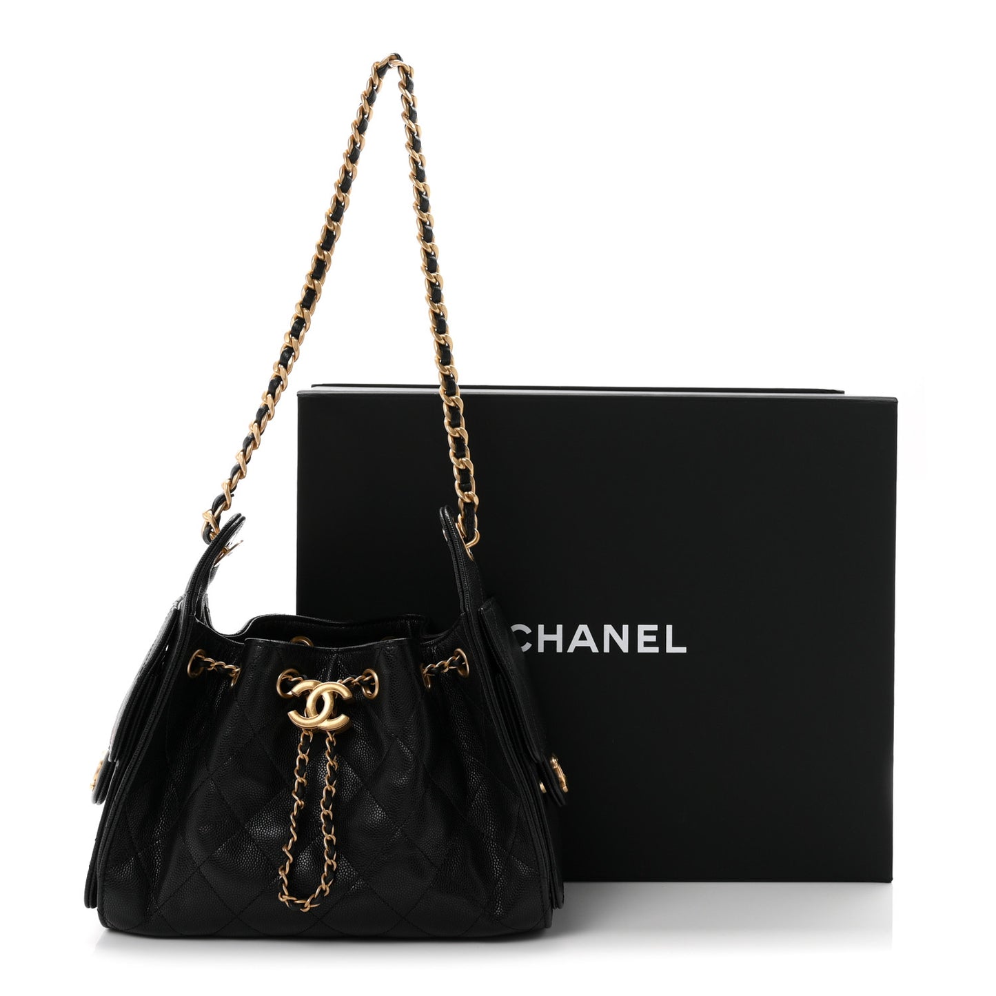Caviar Quilted Mini Chanel 25 Handbag Black