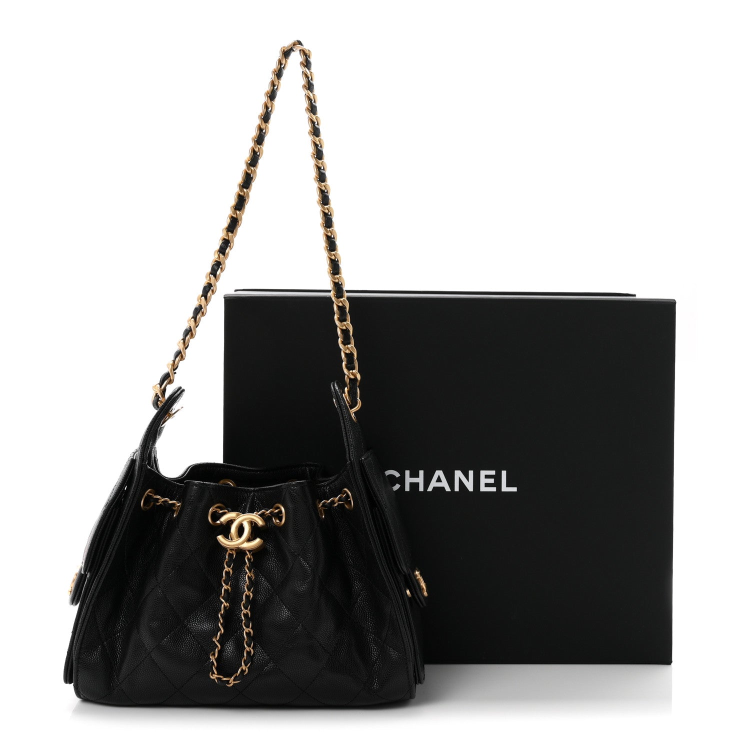 Chanel Caviar Quilted Mini Chanel 25 Handbag Black 11 of 11