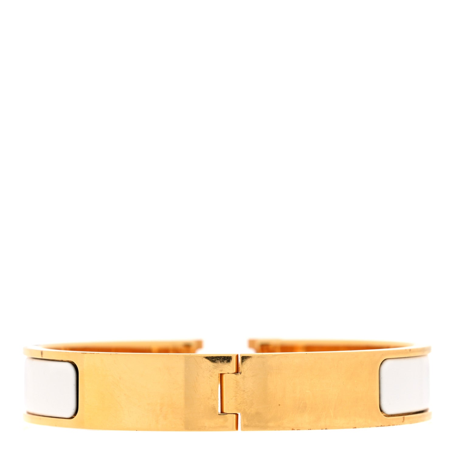 Hermes Enamel Narrow Clic Clac H Bracelet PM White 3 of 5