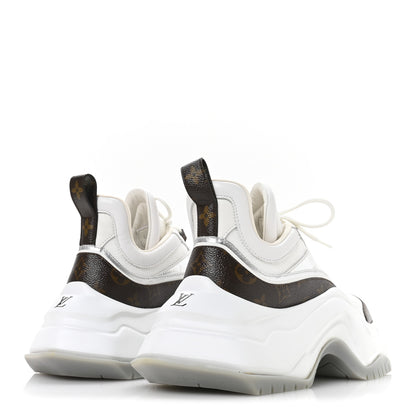 Louis Vuitton Calfskin Monogram Mens LV Archlight 2.0 Platform Sneakers 8.5 White 5 of 8