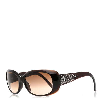 Chanel Crystal CC Logo Sunglasses 6026-B Brown 1 of 9