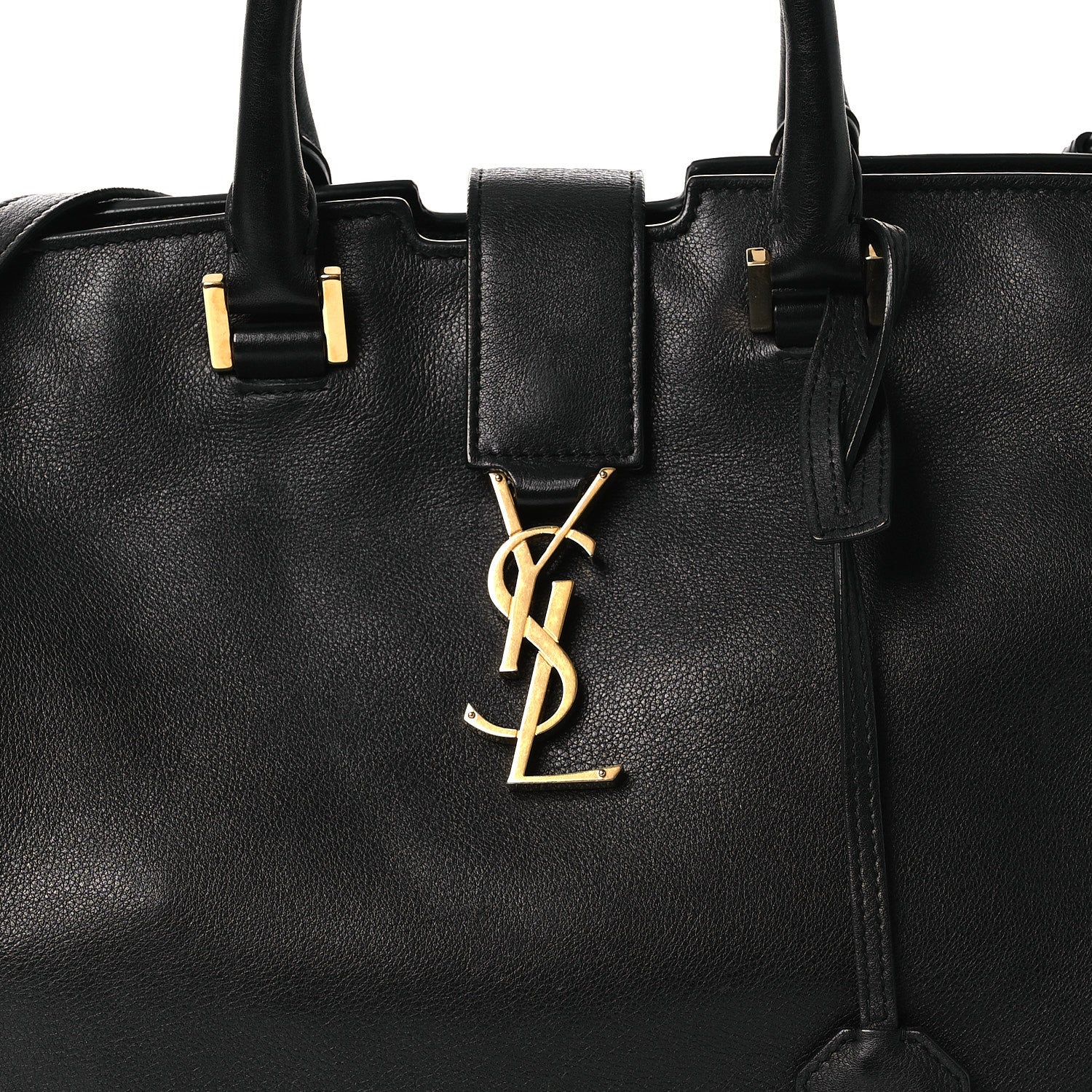 Saint Laurent Calfskin Small Monogram Cabas Black 8 of 15