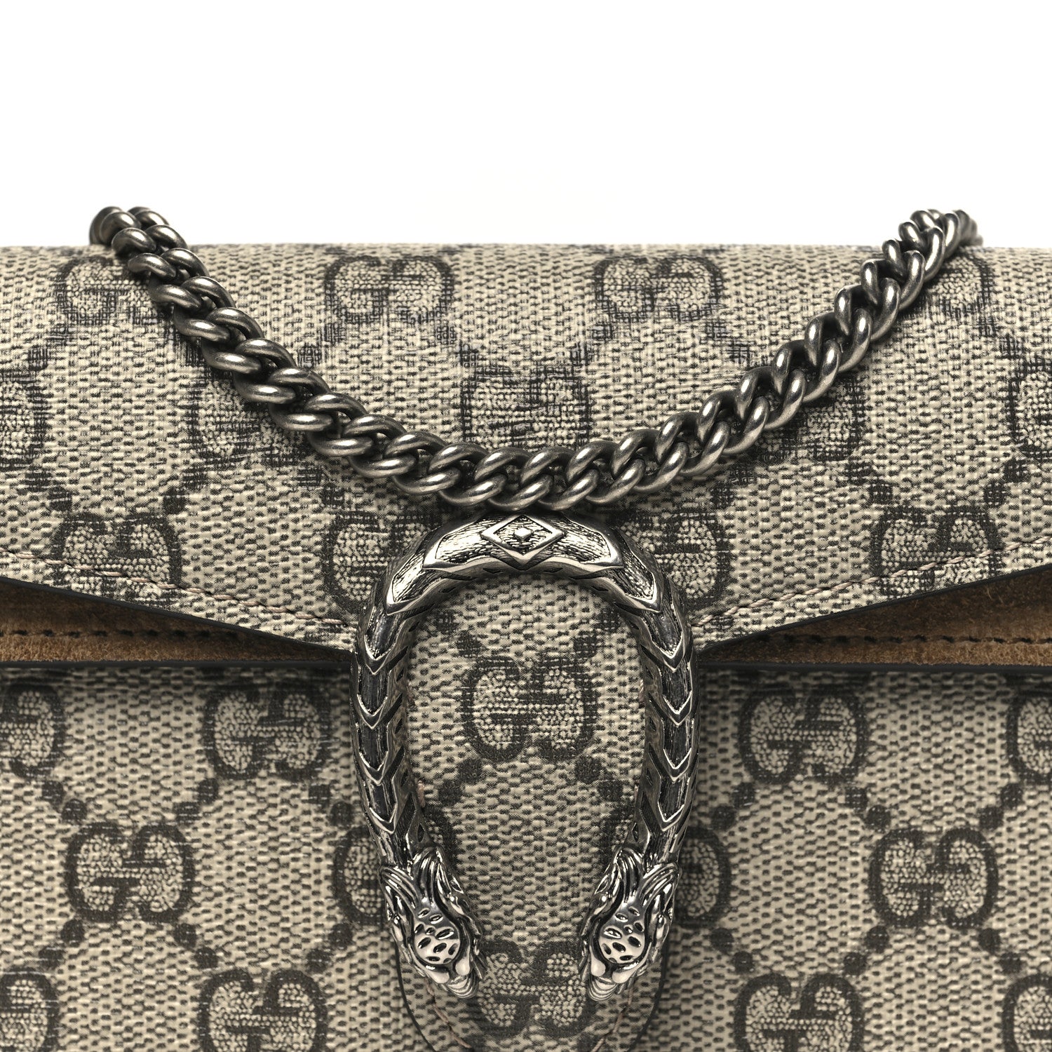 Gucci GG Supreme Monogram Super Mini Dionysus Shoulder Bag Taupe 7 of 11