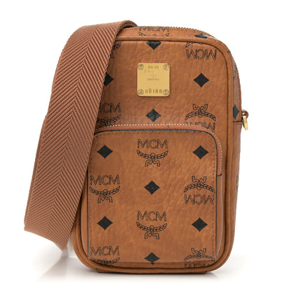 MCM Visetos Crossbody Bag Cognac 1 of 13