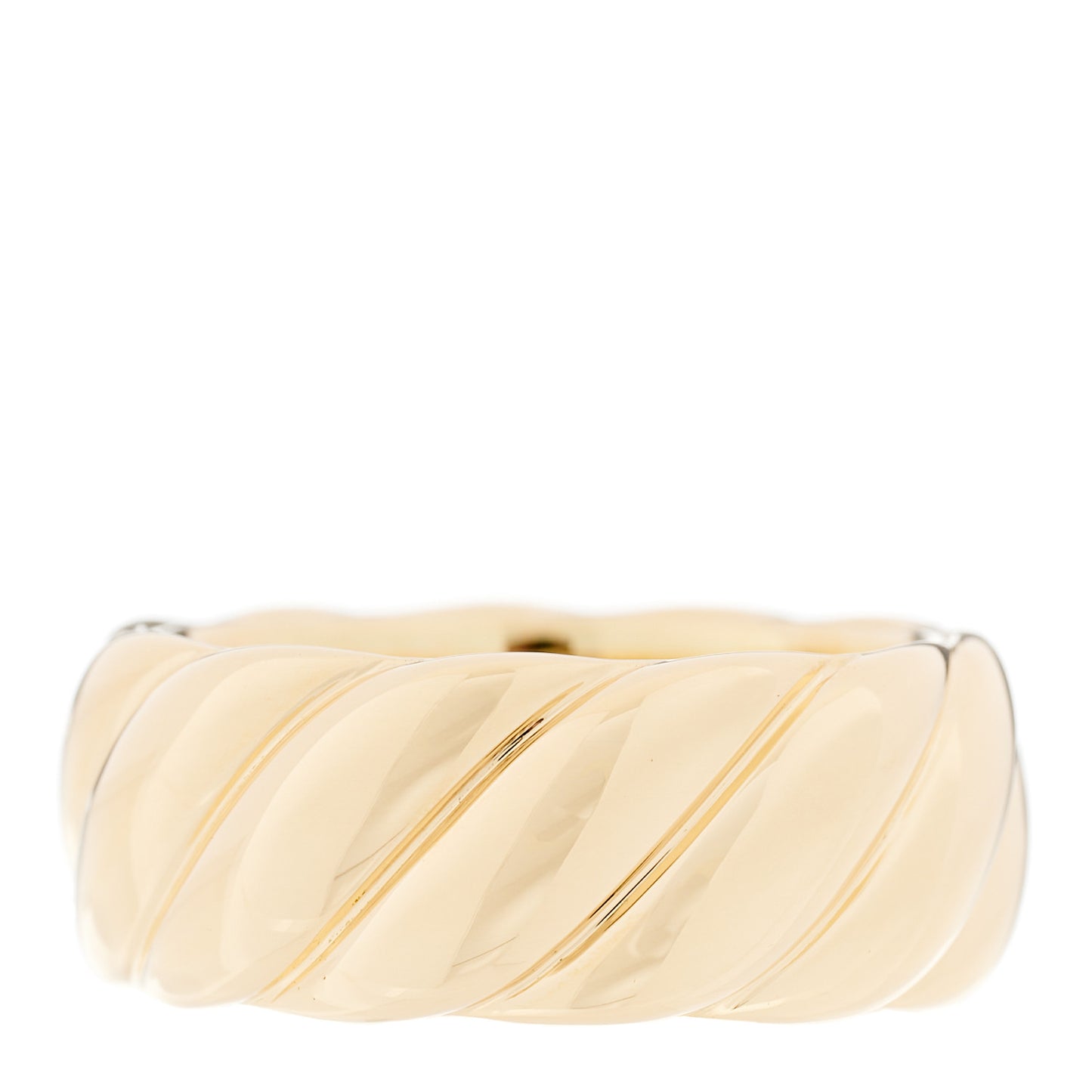 18K Yellow Gold Sculpted Cable Band Ring 58 8.25