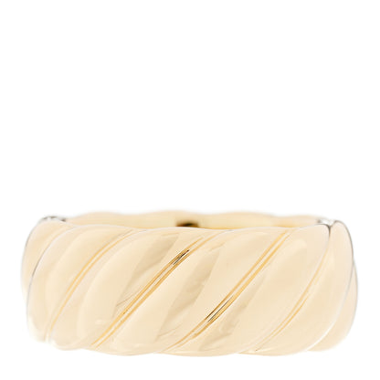 David Yurman 18K Yellow Gold Sculpted Cable Band Ring 58 8.25 1 of 4
