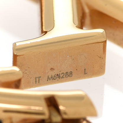 Louis Vuitton Metal Louise Hoop Earrings Gold 4 of 5