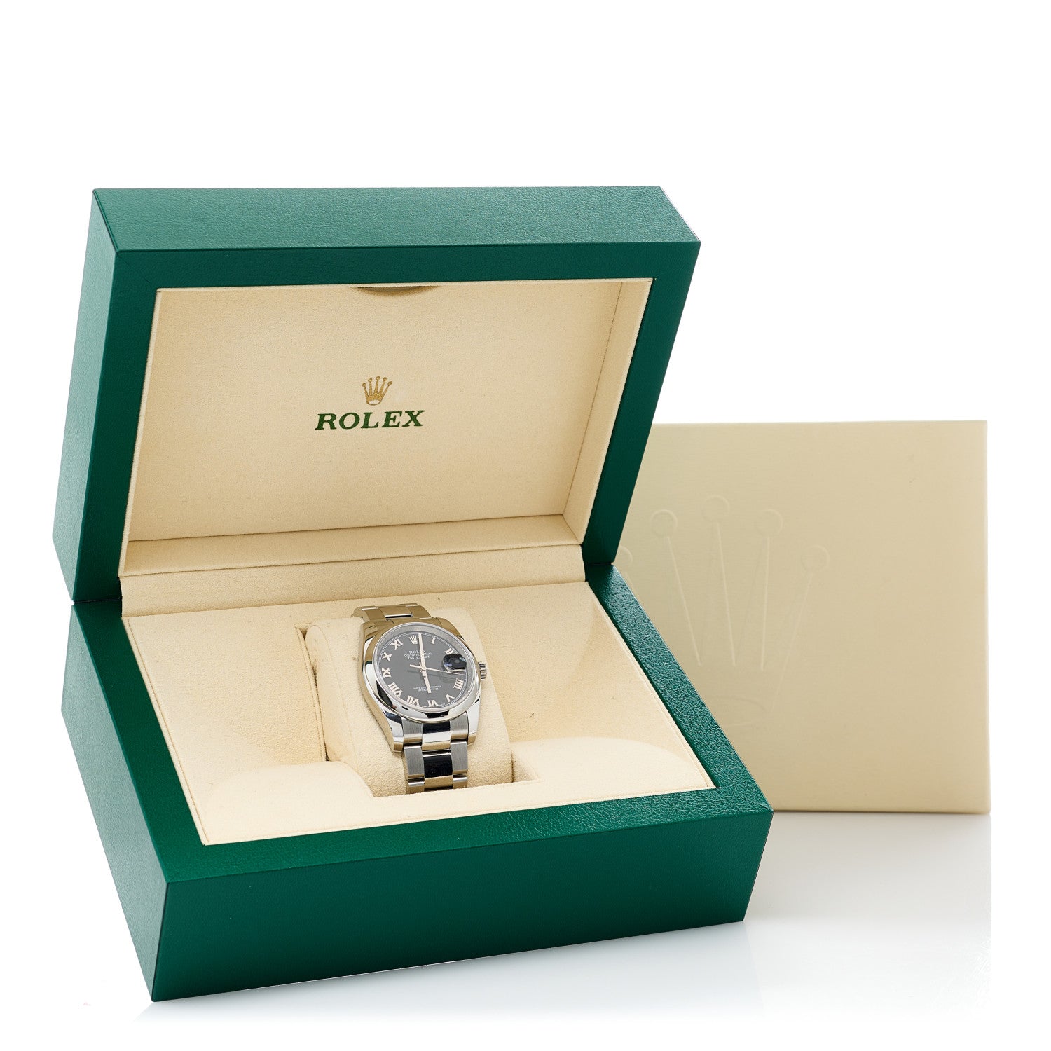 Rolex Stainless Steel 36mm Oyster Perpetual Datejust Watch Black Roman 116200 5 of 5
