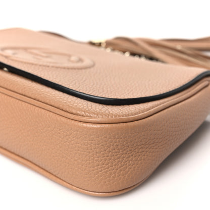 Gucci Pebbled Calfskin Medium Soho Flap Crossbody Camelia 10 of 10