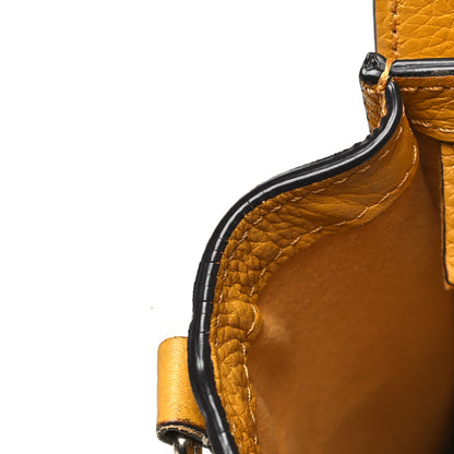 Celine Drummed Calfskin Nano Luggage Ocre 13 of 16