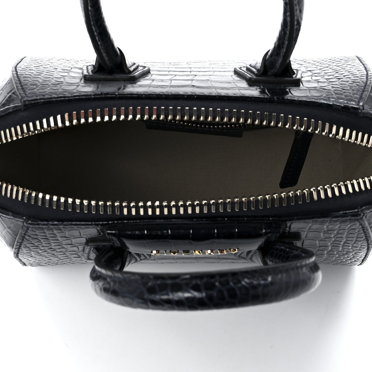Givenchy Calfskin Crocodile Embossed Mini Antigona Deep Blue 5 of 12
